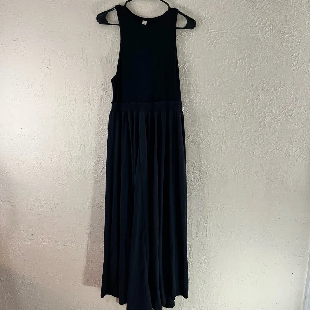 Anthropologie Daily Practice Jump High Cut Out Dress in Black - Picture 3 of 12